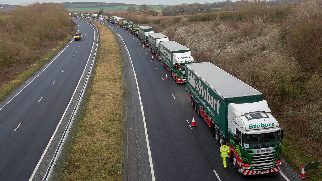 The government staged trials of traffic management systems to prepare for a no-deal Brexit