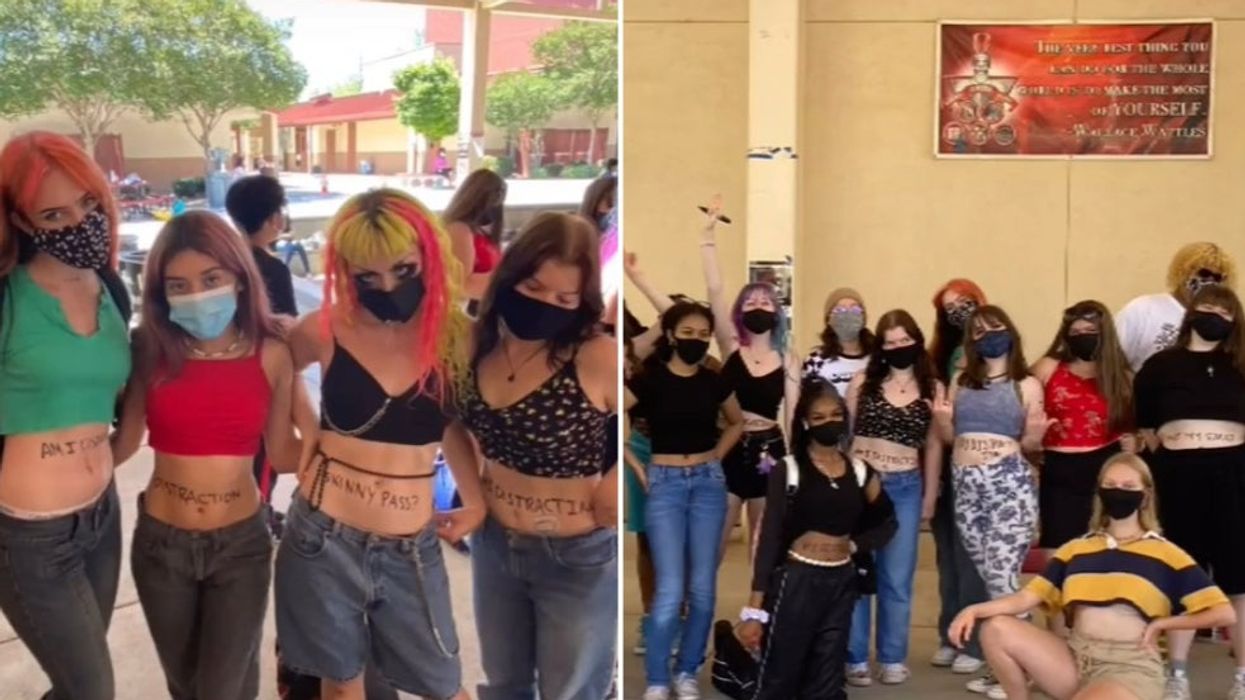 Students at California high school rebel against 'sexist' dress code