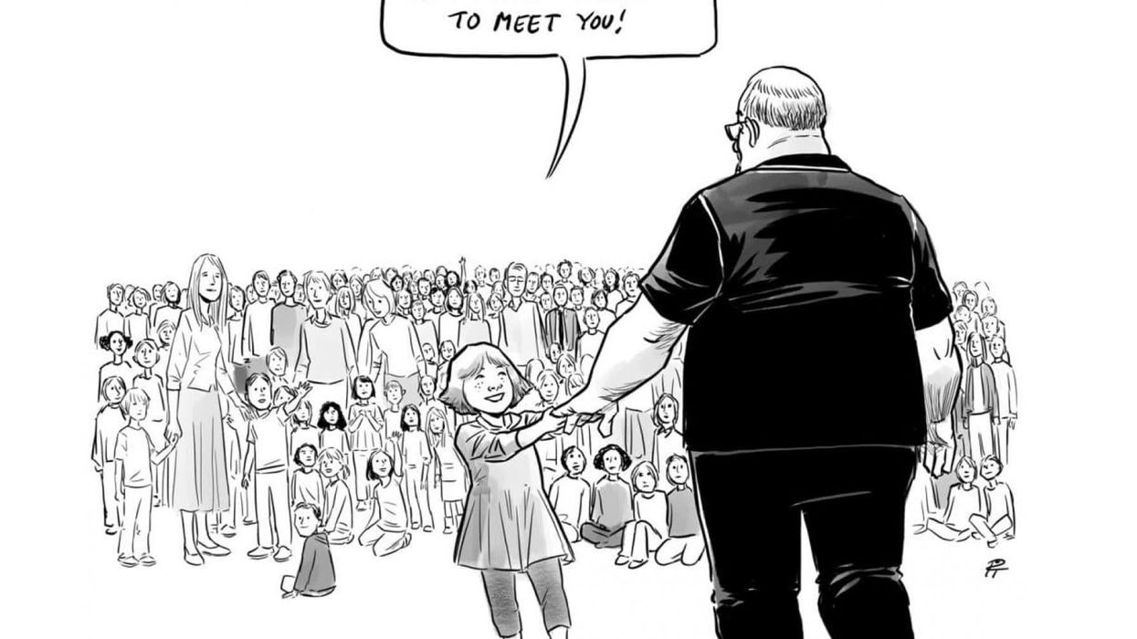 The "Hero's Welcome" editorial cartoon by Canadian artist Pia Guerra