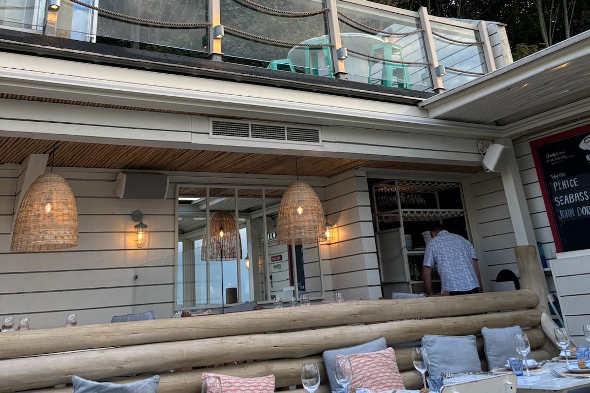 The interior of The Hut restaurant