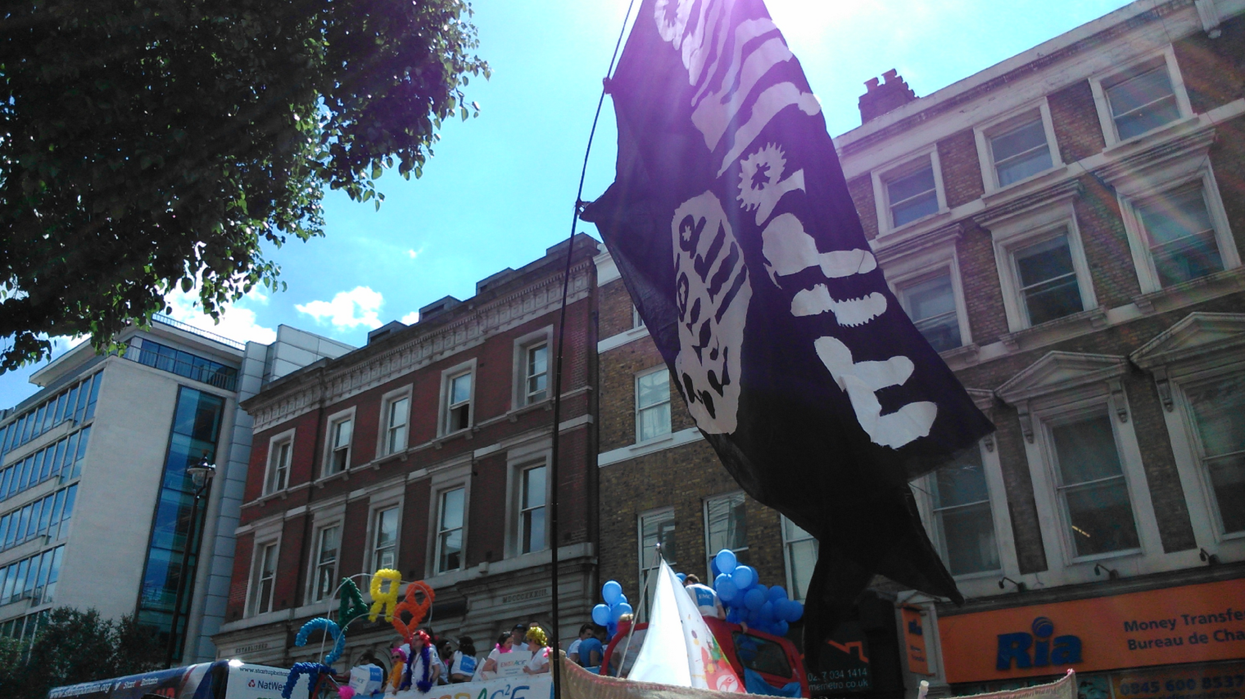 The 'Isis' dildo flag on display at Pride