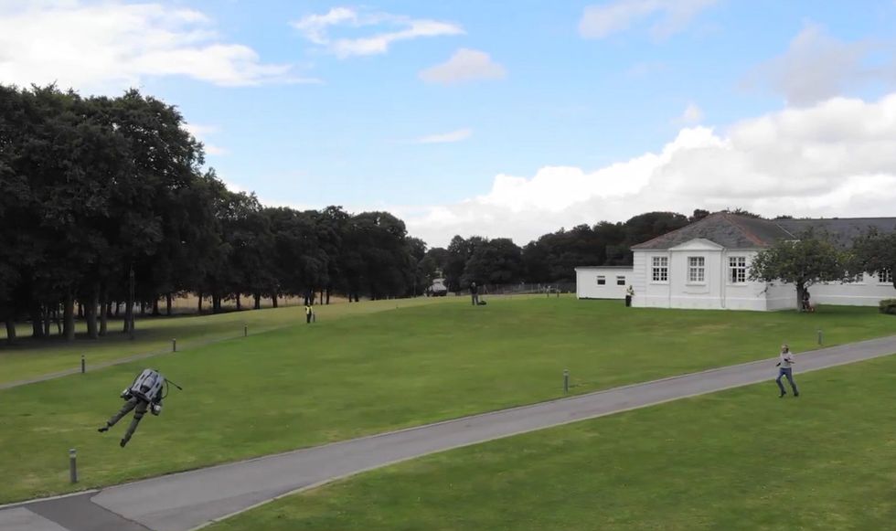 The jet system\u2019s founder thinks it could be used to catch criminals (Dstl/PA)