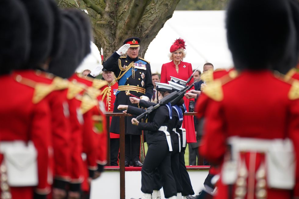 King speaks of ‘pride and gratitude’ as he presents new Standards and Colours
