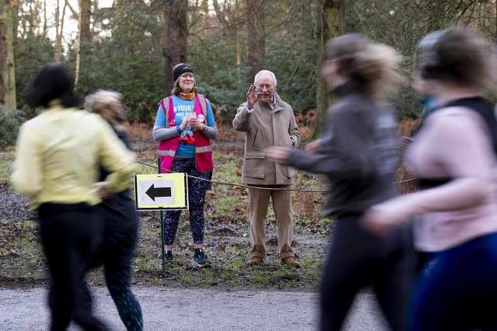 The King attended Sandringham parkrun as a spectator in January 2026. (Aaron Chown/ PA)
