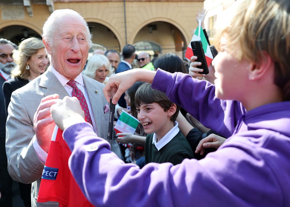 In Pictures: Crowds greet Charles and Camilla as they visit Dante’s Tomb