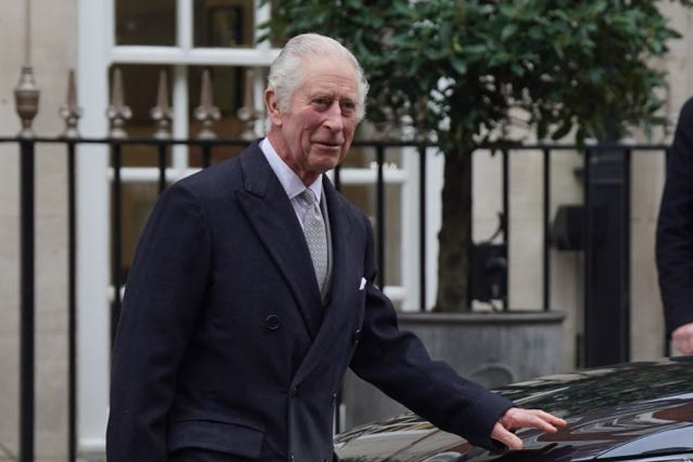 The King leaving the London Clinic in central London after treatment for an enlarged prostate in January 2024
