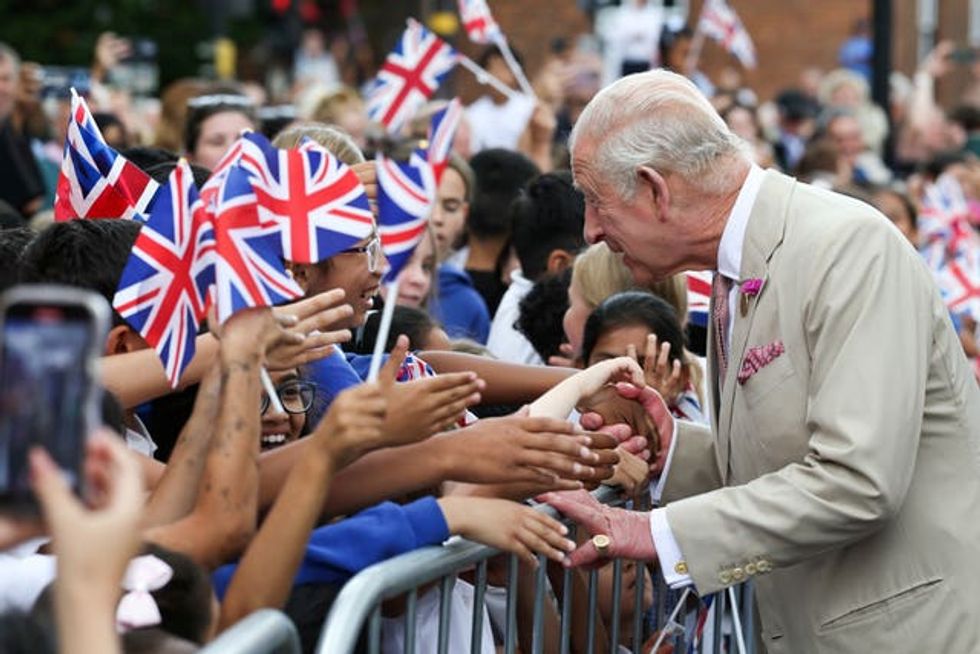 The King meeting the public in Newmarket