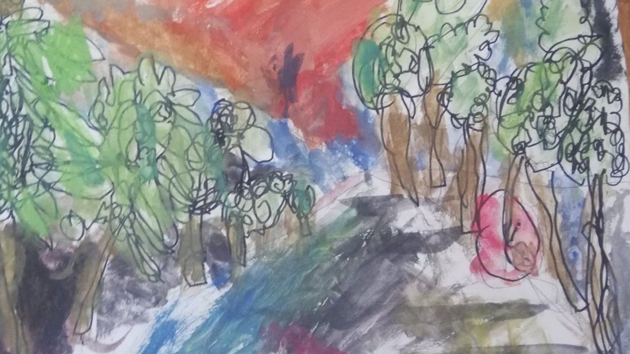 <p>The little girl’s artwork was hailed as ‘provocative and engaging’</p>