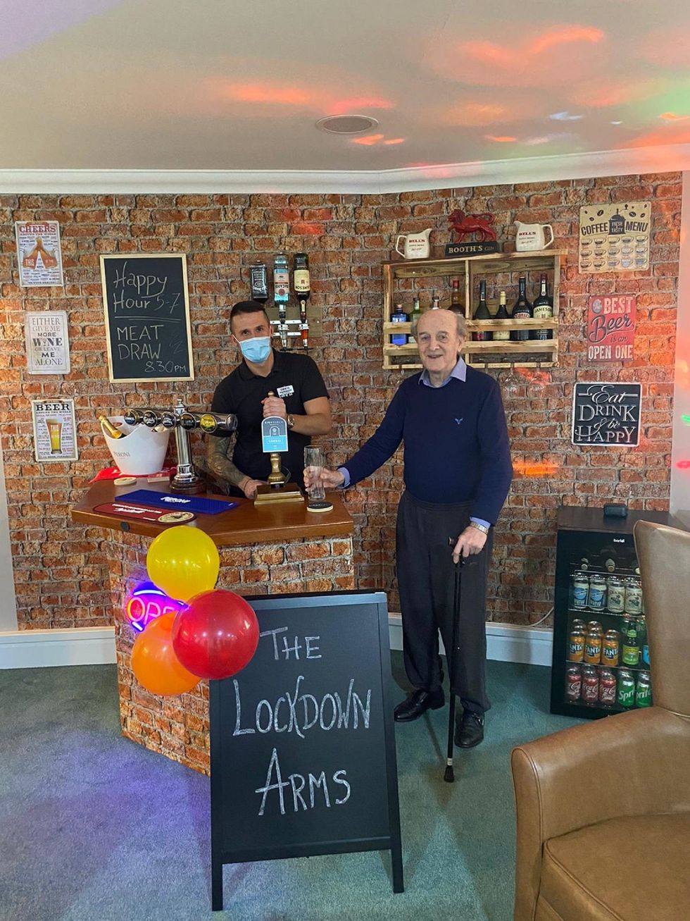 The Lockdown Arms pub created at The Potteries care home in Dorset (Care UK/PA)