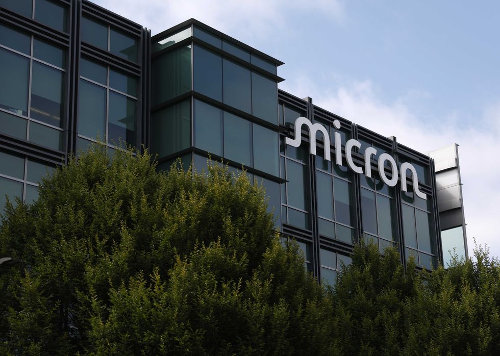 The logo for Micron Technology is posted at their headquarters on June 25, 2025 in San Jose, California