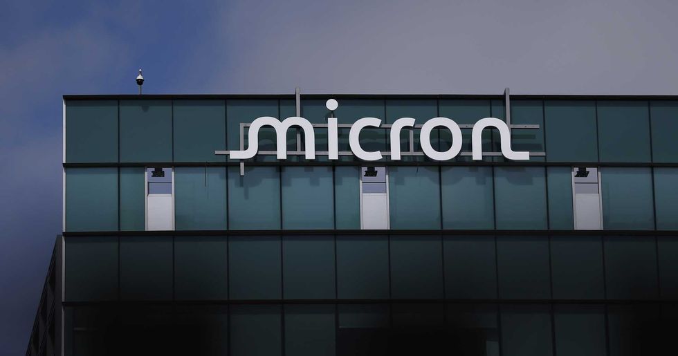 The logo for Micron Technology is posted at their headquarters on June 25, 2025 in San Jose, California
