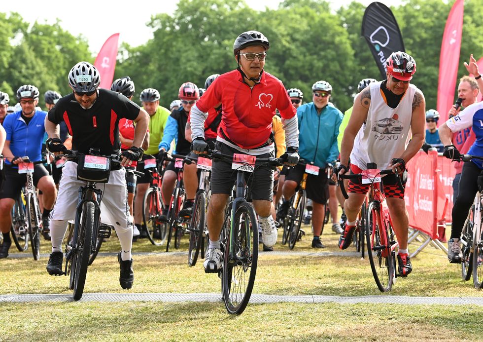 Sadiq Khan joins 14,000 people on fundraising bike ride from London to Brighton