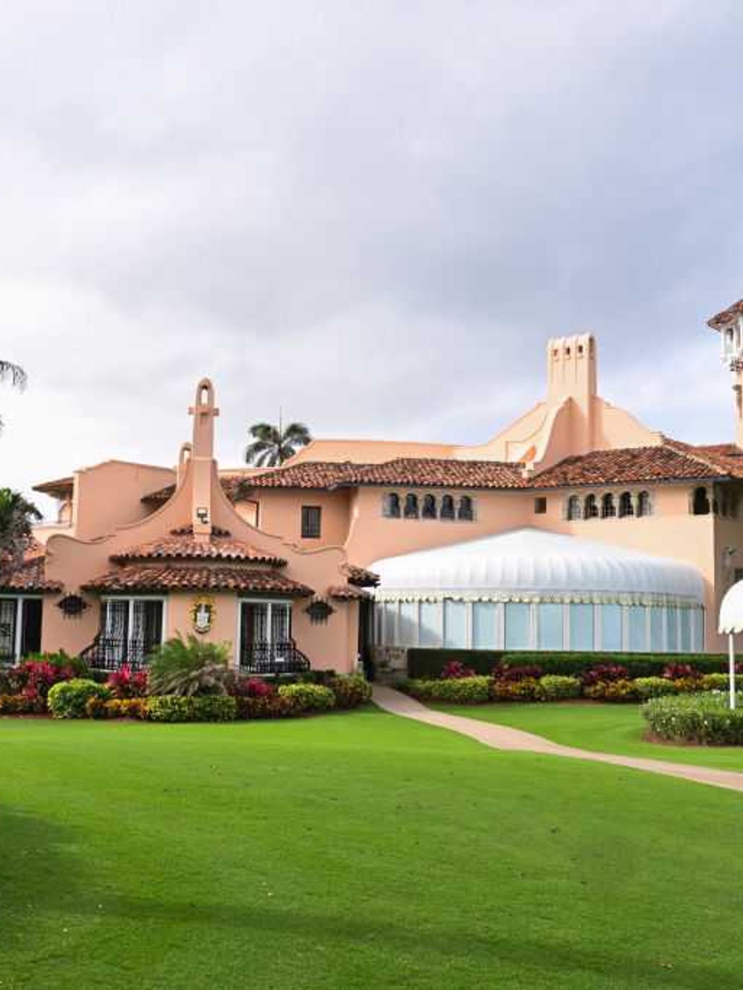 The main building of the Mar-a-Lago Club in Palm Beach, Florida.