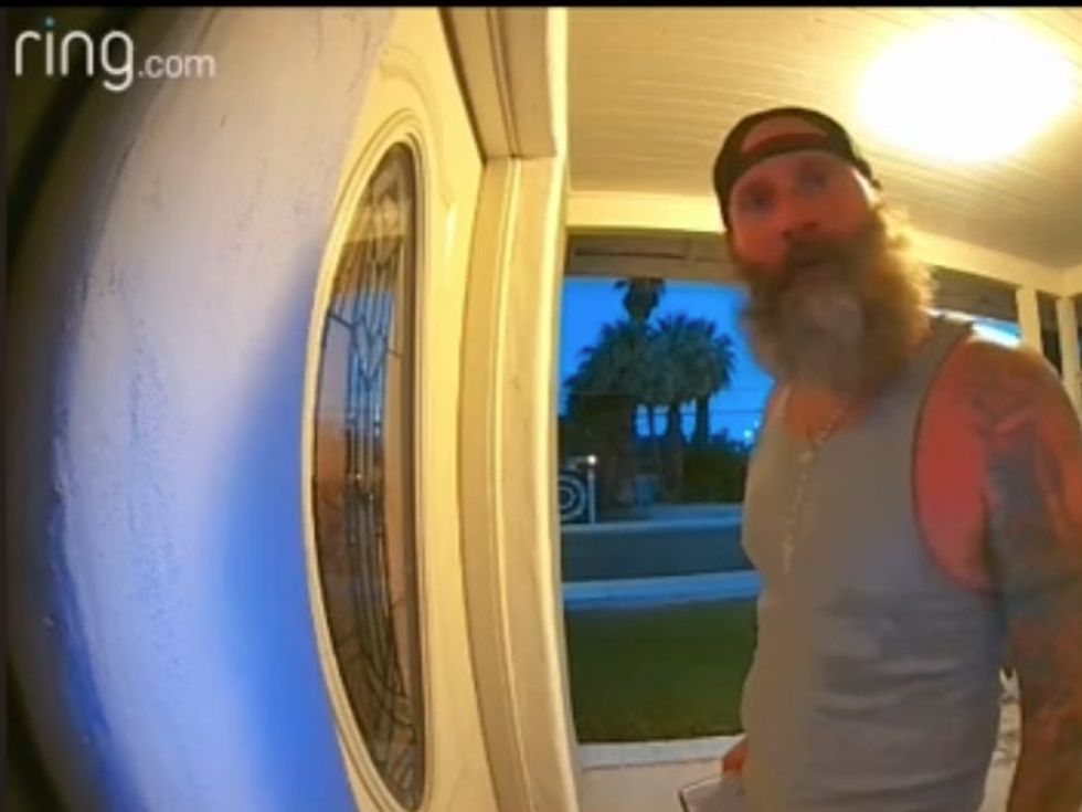 The man informs the woman\u2019s husband about his horrific intentions