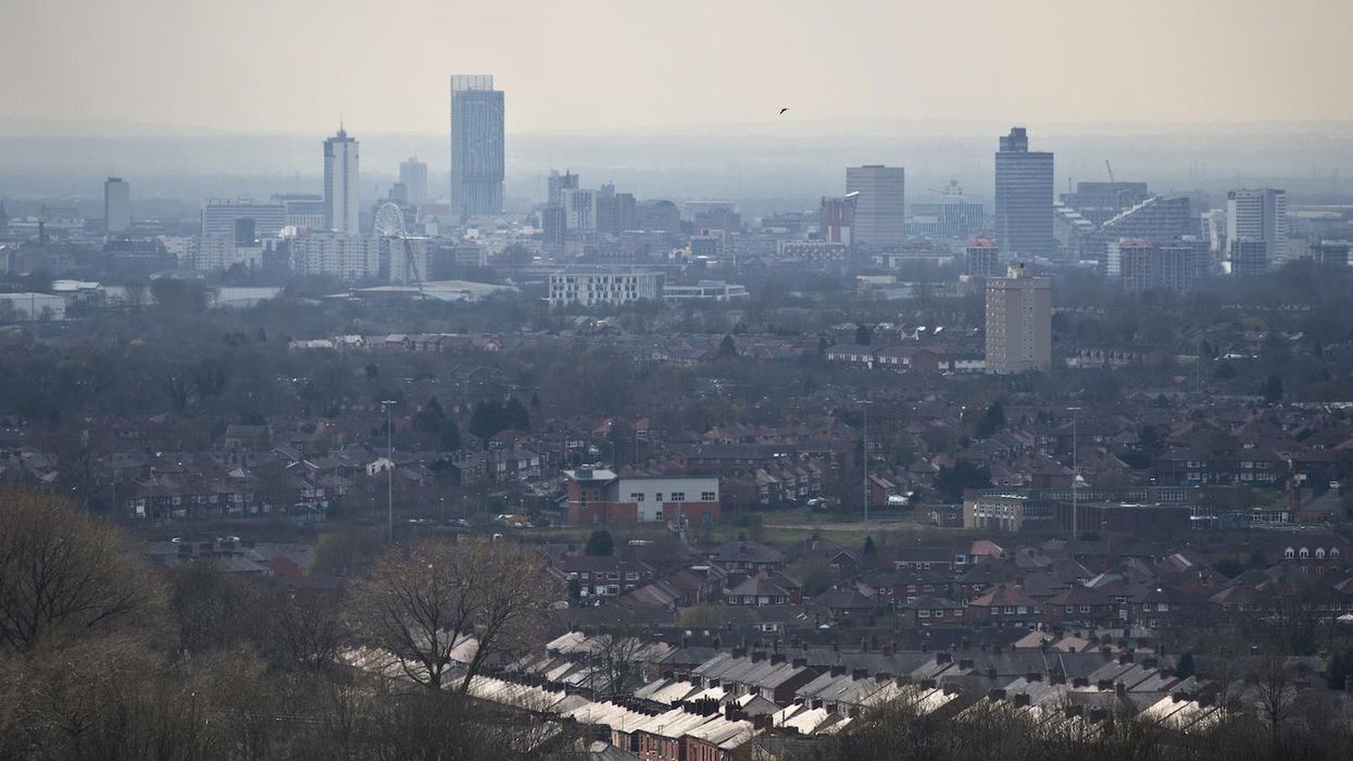 The Manchester skyline from Oldham on 7 April 2015