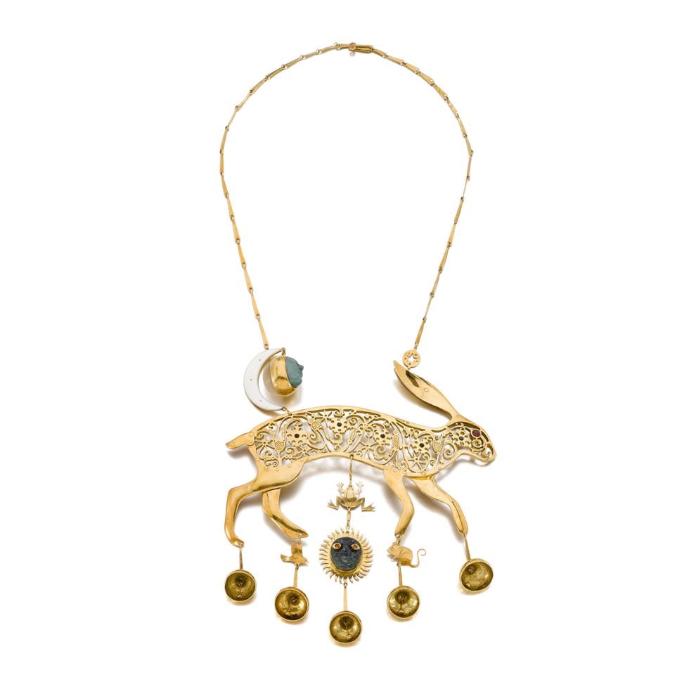 Jewelled golden hare behind picture book Masquerade could sell for £20,000