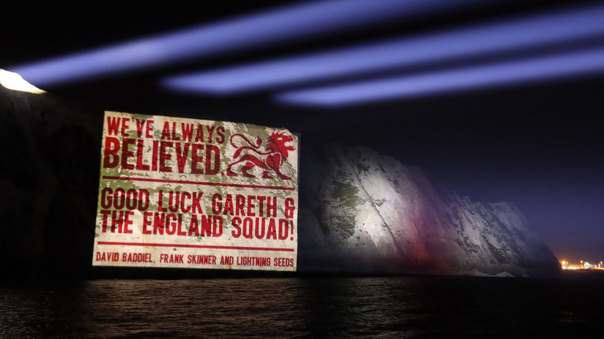 <p>The message on the White Cliffs of Dover</p>