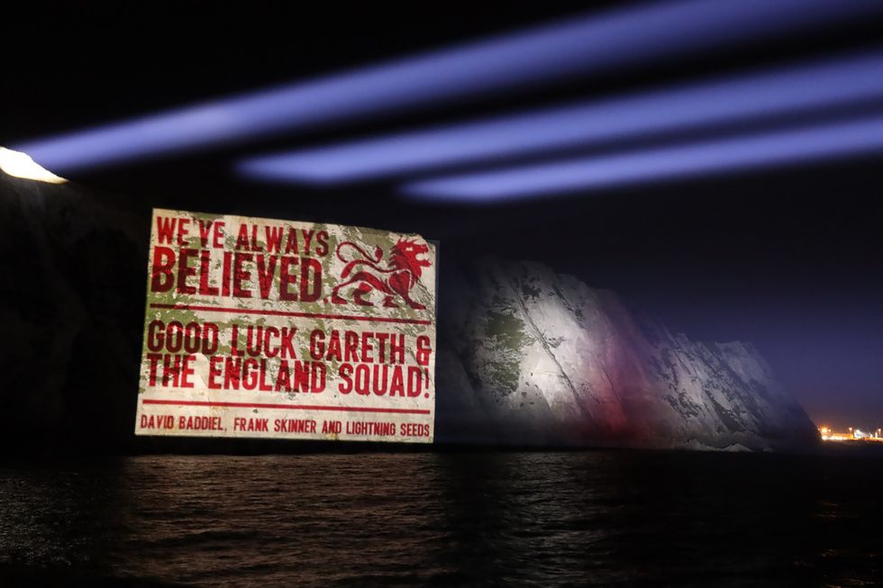 <p>The message on the White Cliffs of Dover</p>