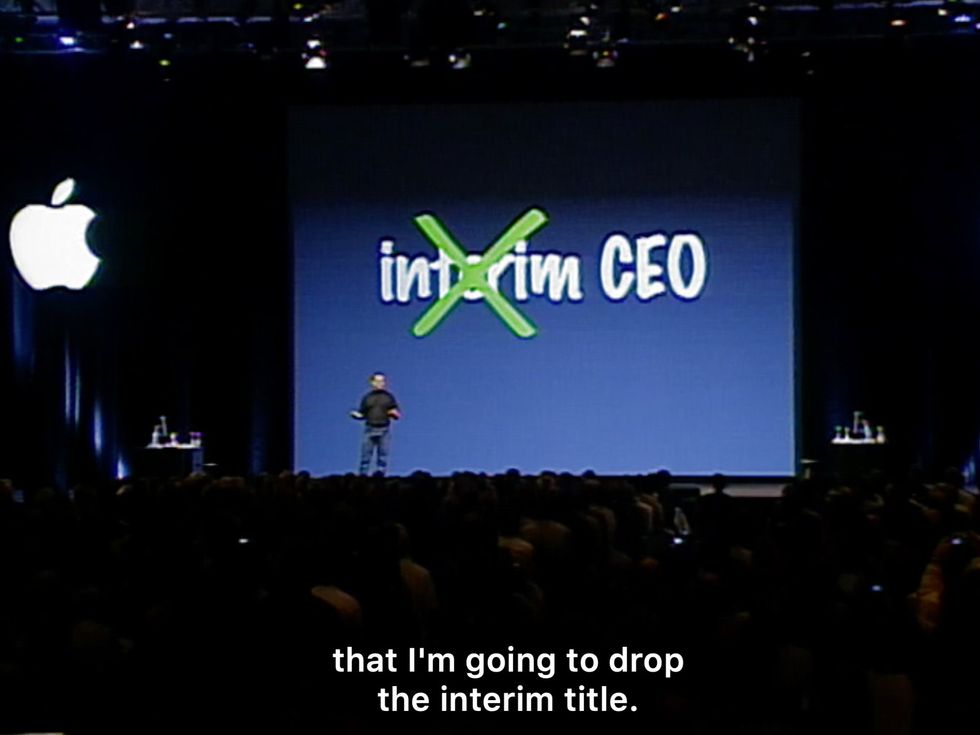 The moment Steve Jobs dropped the interim title