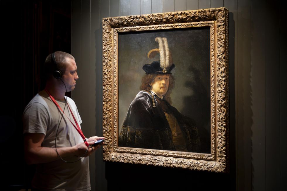 The National Trust is inviting visitors to slow down and discover the mental health benefits of mindfully engaging with a single, celebrated painting: Self-portrait wearing a Feathered Bonnet (James Dobson/National Trust/PA)