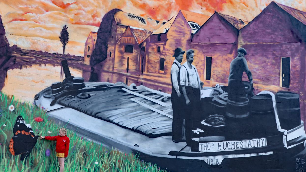 The new mural by Cork artist Peter Martin in Athy, Co Kildare (Niall Carson/PA)
