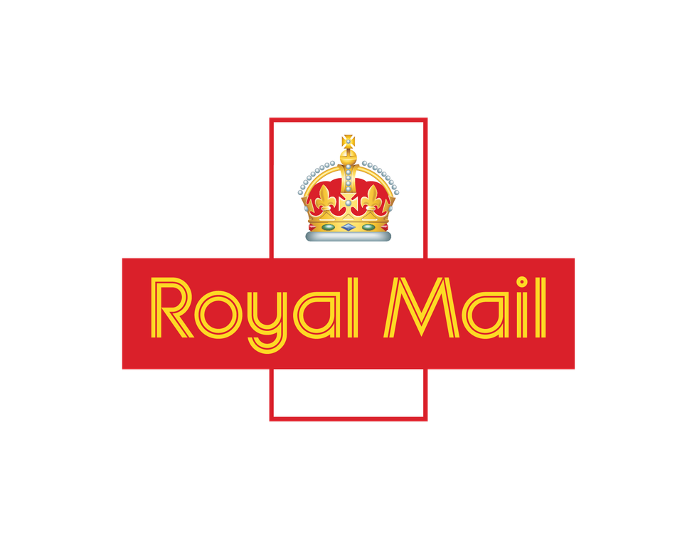 The new Royal Mail logo with a cross-shape and crown above the Royal Mail wording