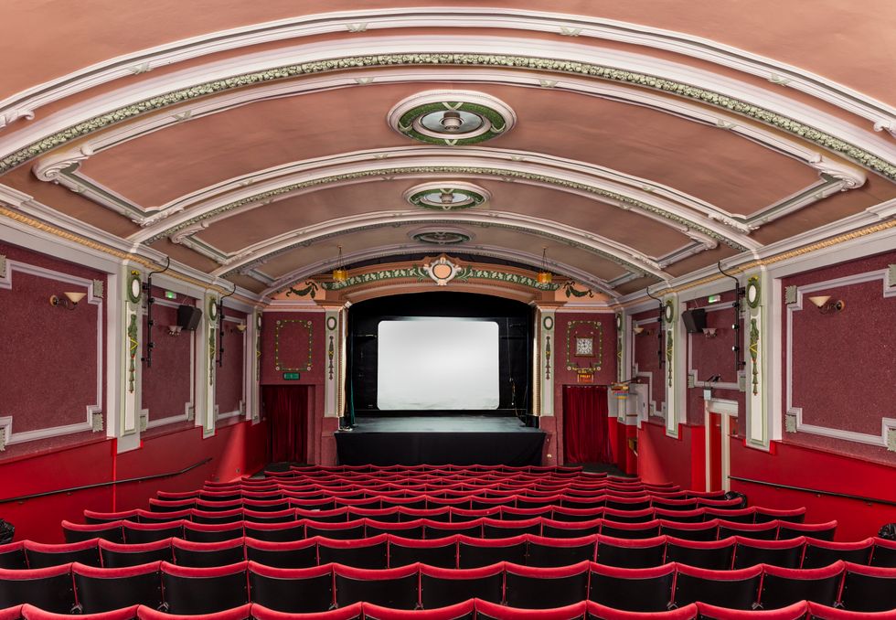 The newly-restored interior of the Electric Palace Cinema in Harwich, Essex. (Historic England Archive/ Stella Fitzgerald/ PA)