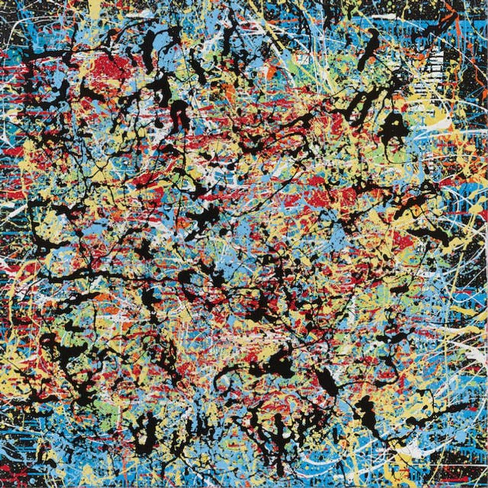 The painting Dab 2 2020, which was created by Ed Sheeran and sold as part of a charity auction, inspired Gina Long to become an artist herself. (Made In Suffolk Legacy Auction/ PA)