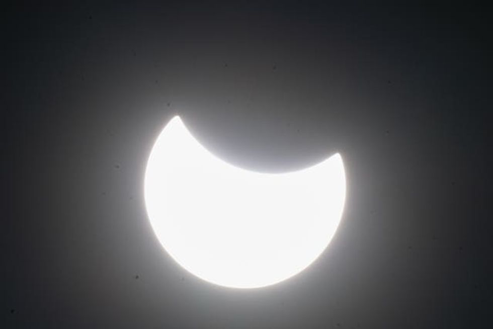 The partial solar eclipse seen in Warwickshire