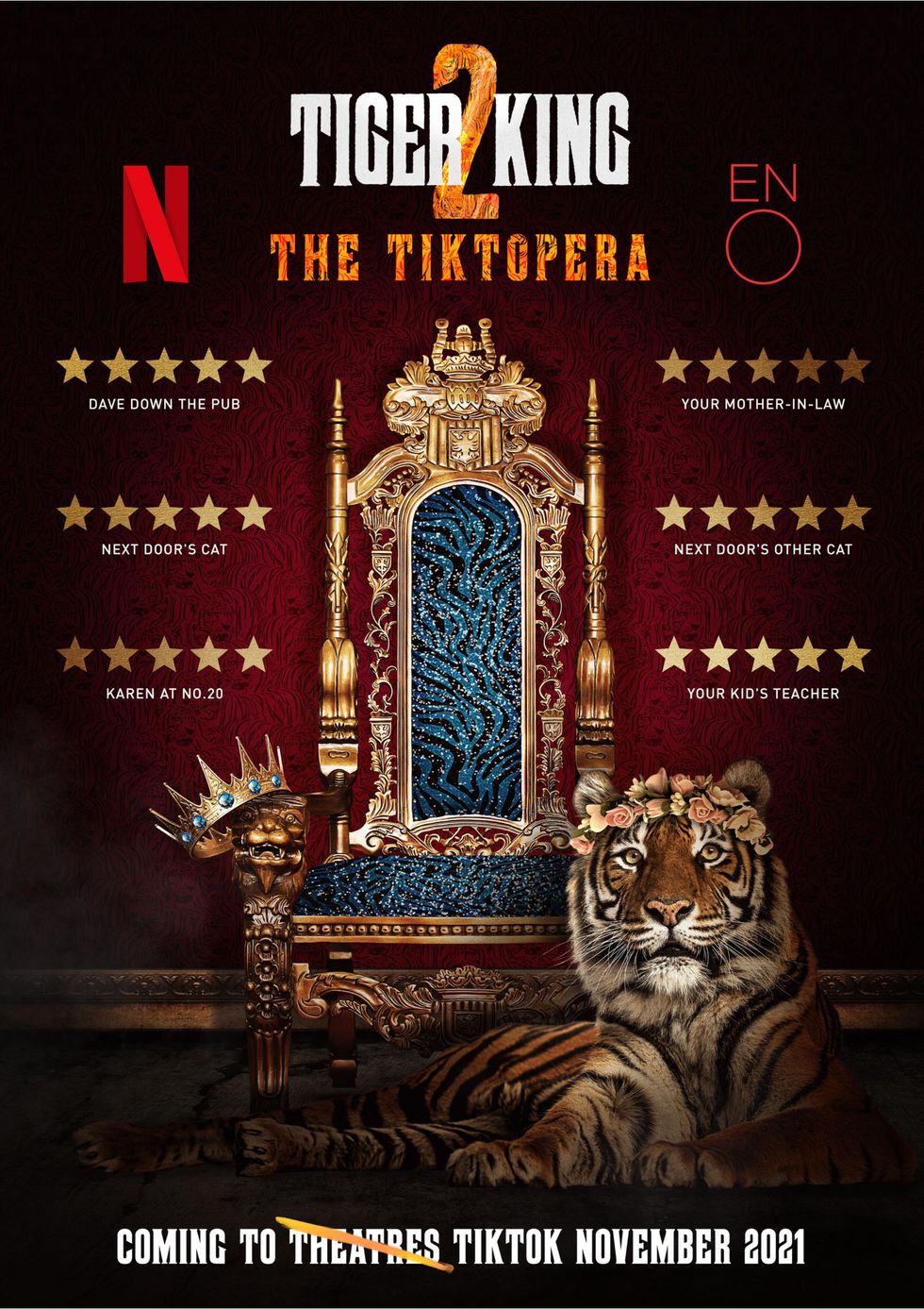 The performance features TikTok stars and the English National Opera in a five-act opera (Netflix/The English National Opera)