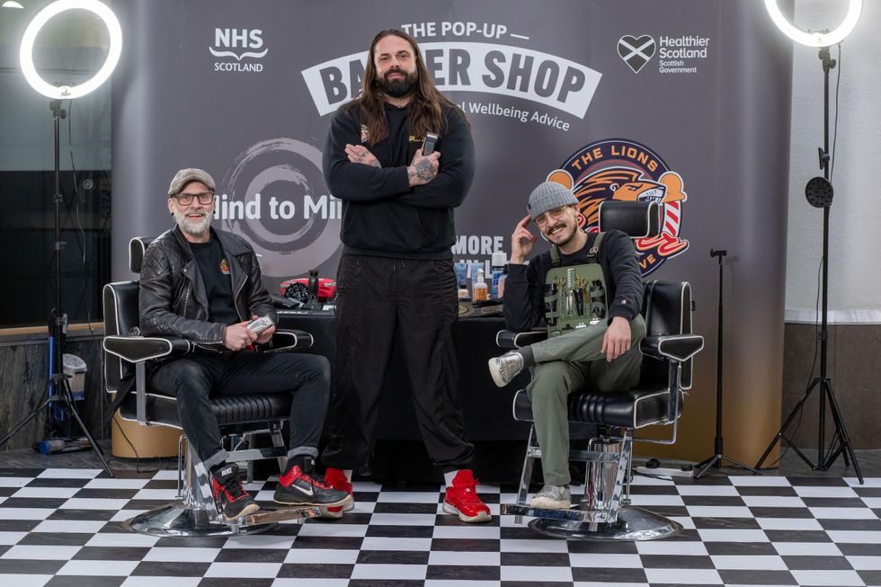 Pop-up barber shop offers free haircuts to boost discussions on mental health