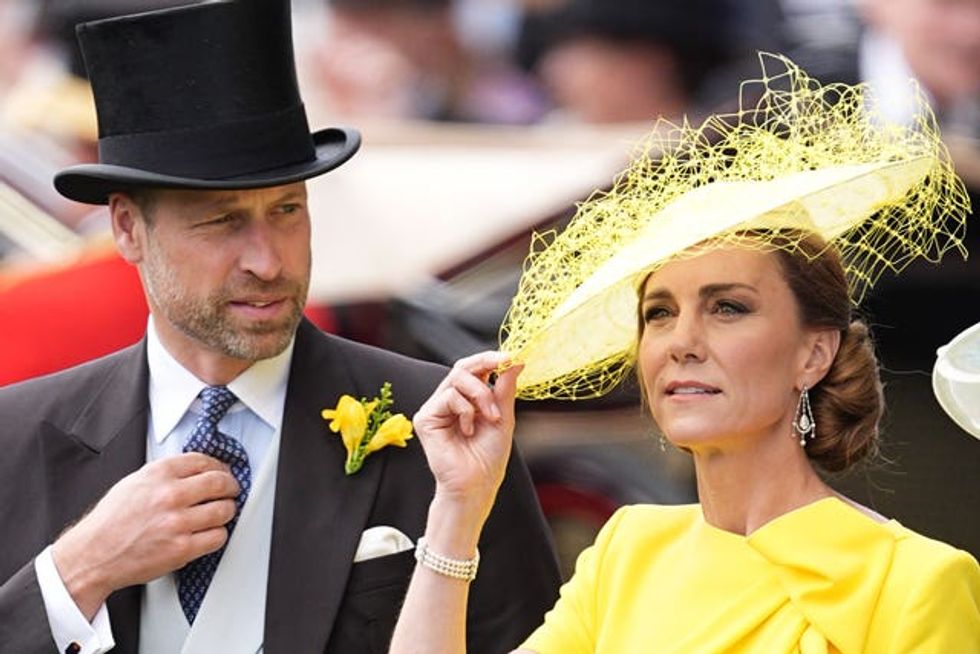 The Prince and Princess of Wales at the royal Ascot race meet