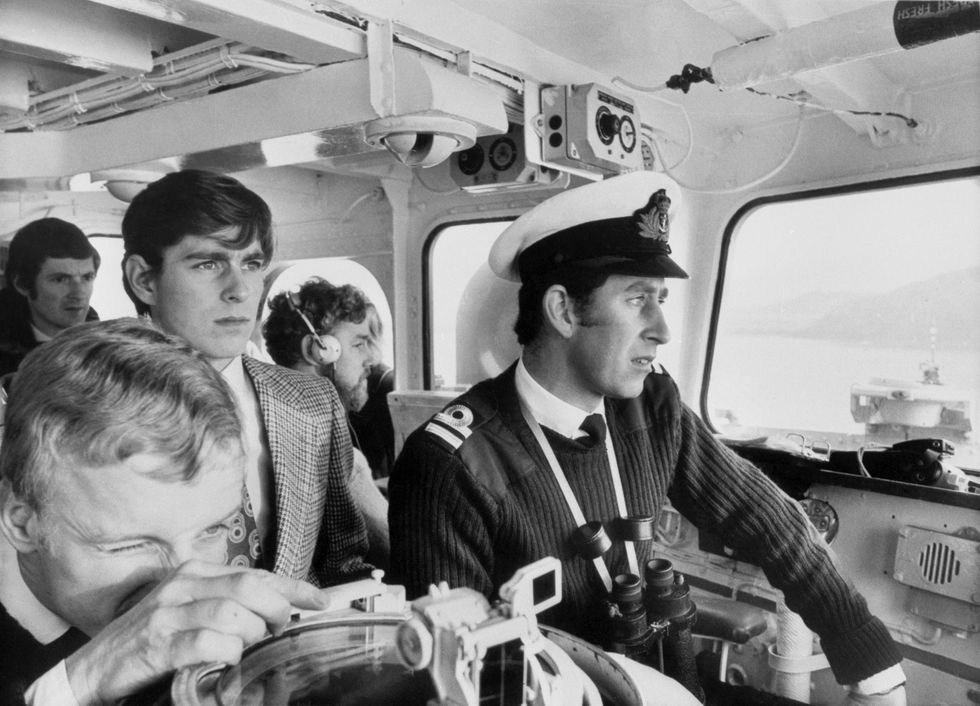 King reunites with old Royal Navy shipmates for trip down ‘memory sea-lane’