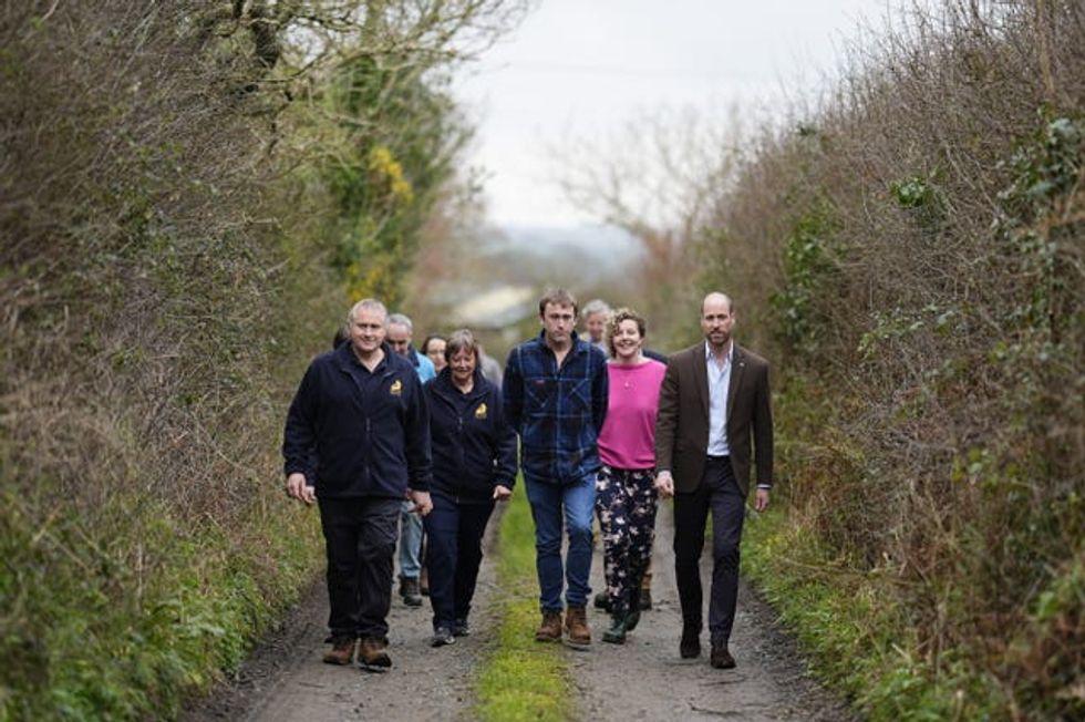 The Prince of Wales, known as the Duke of Cornwall while in Cornwall, at the Gear Farm Pasty Company, a family-run farm known for producing traditional Cornish pasties in St Martin, Helston, as he visits Cornwall for St Piran\u2019s Day