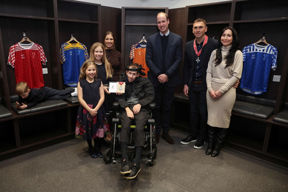 Prince of Wales surprises Rob Burrow and Kevin Sinfield with their CBEs