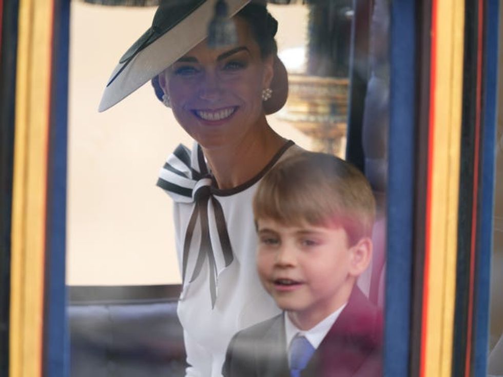 The Princess of Wales and her son Prince Louis in a carriage during last year's Trooping the Colour ceremony