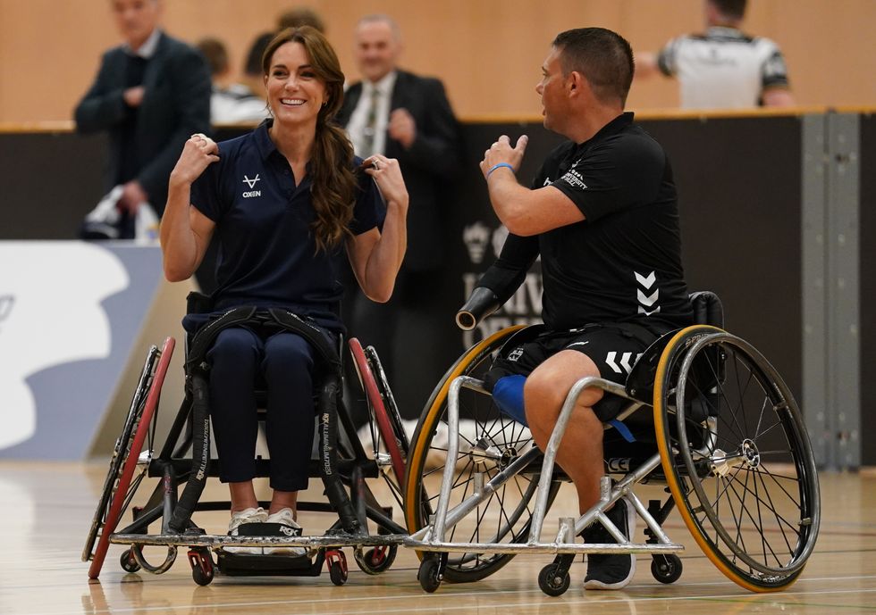 Kate joins World Cup winners for wheelchair rugby league session
