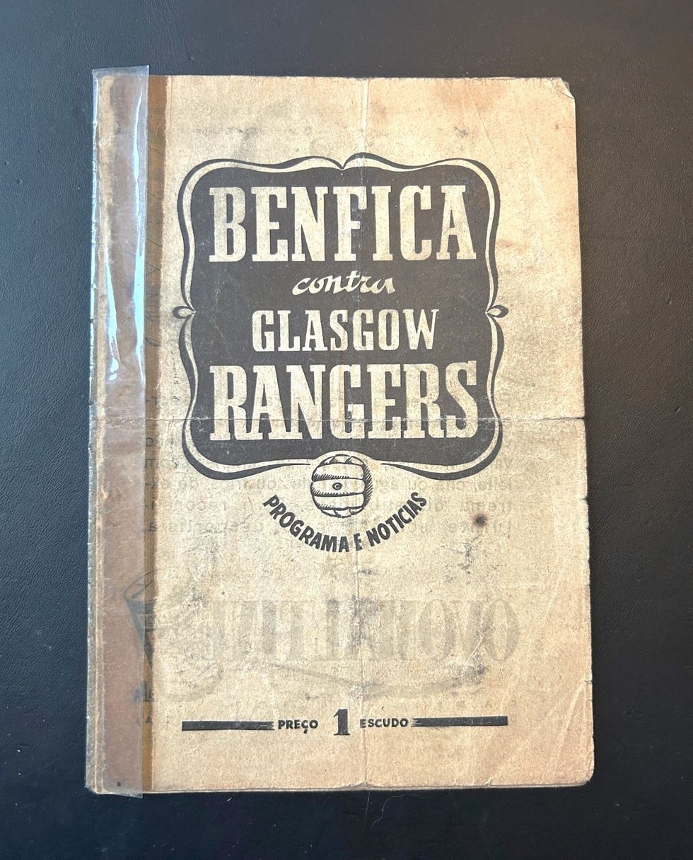 Rangers programme from 1948 Benfica clash expected to fetch £1,000 at auction