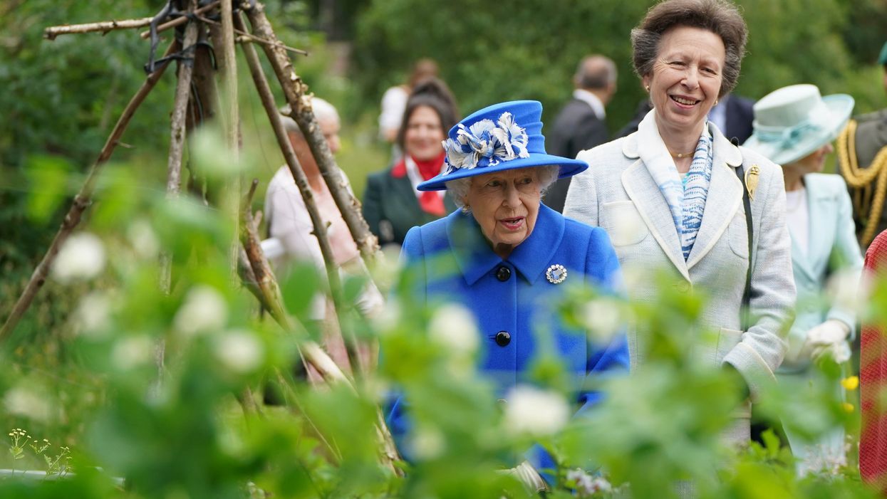 <p>The Queen and the Princess Royal during a visit to a community project in Glasgow</p>