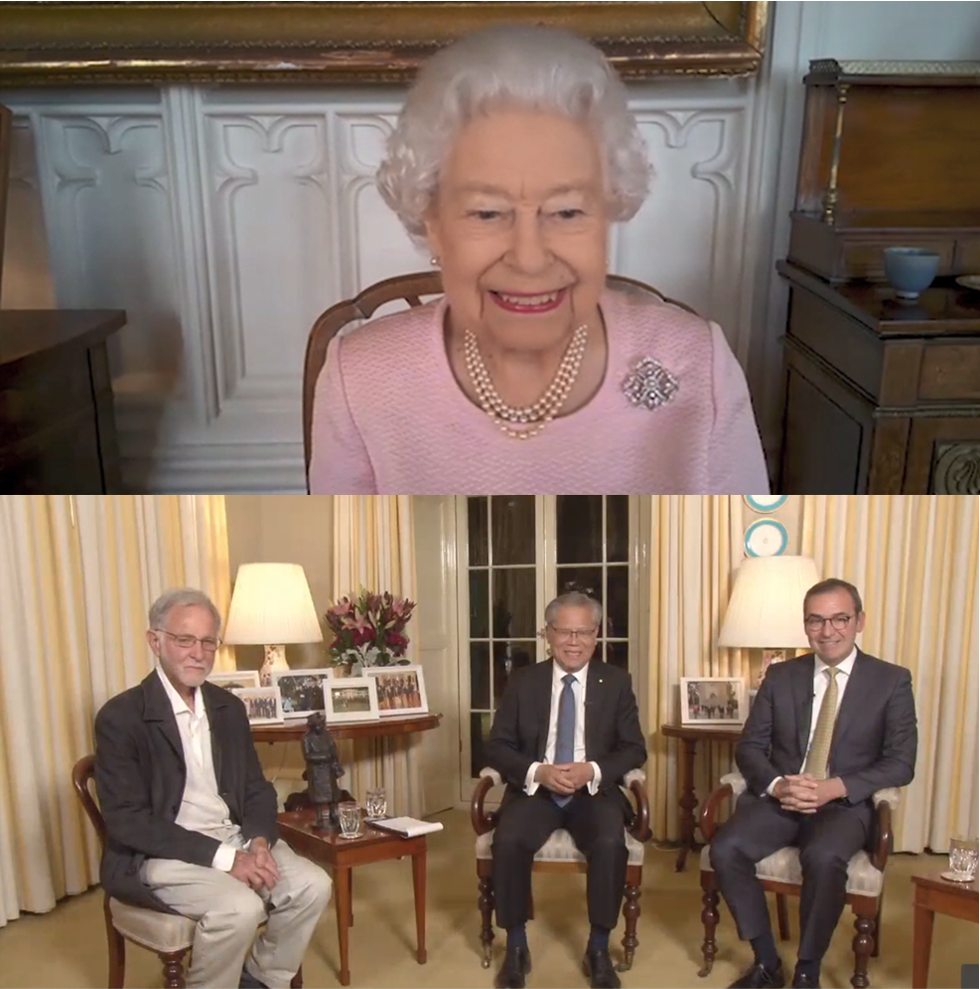 The Queen calling from Windsor Castle