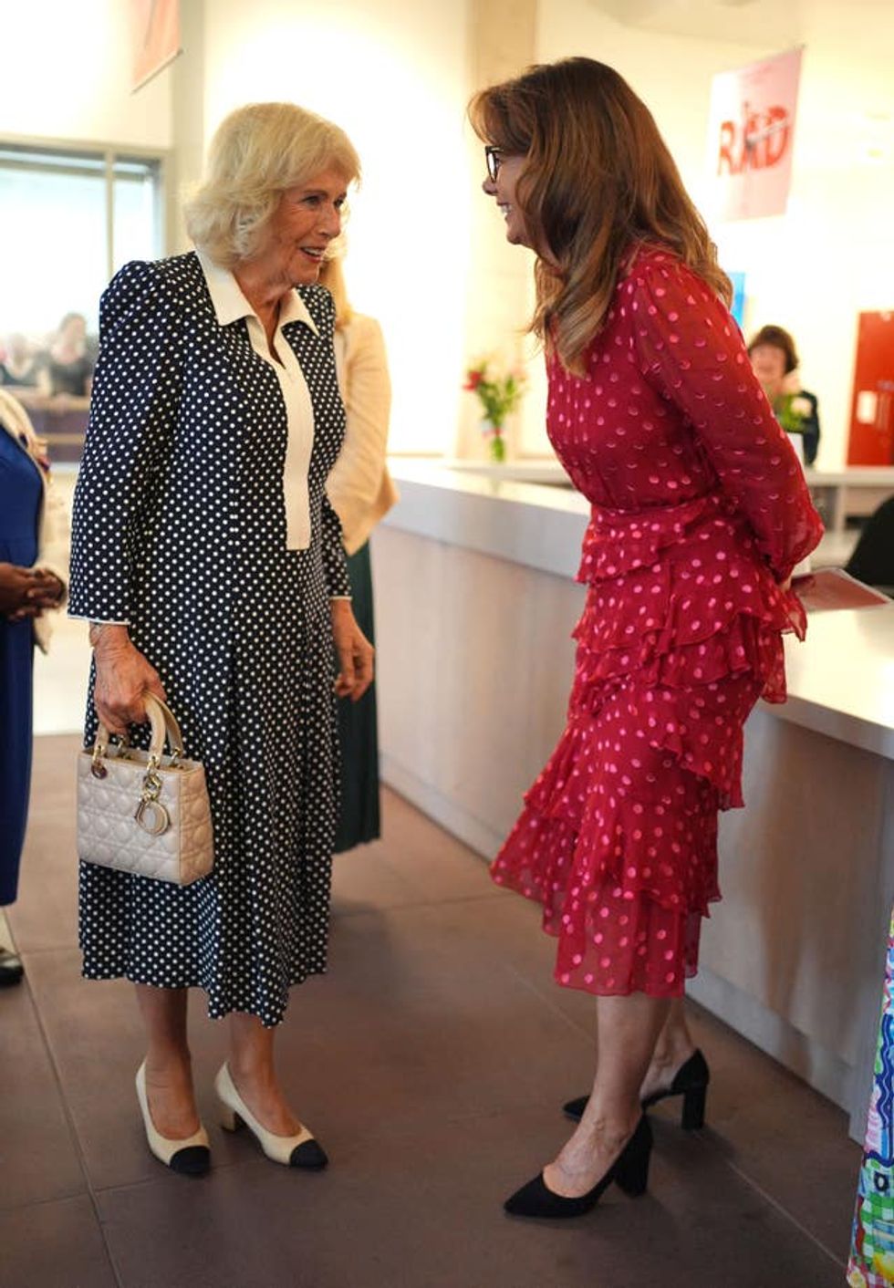 The Queen chats to Dame Darcey Bussell at the Royal Academy of Dance