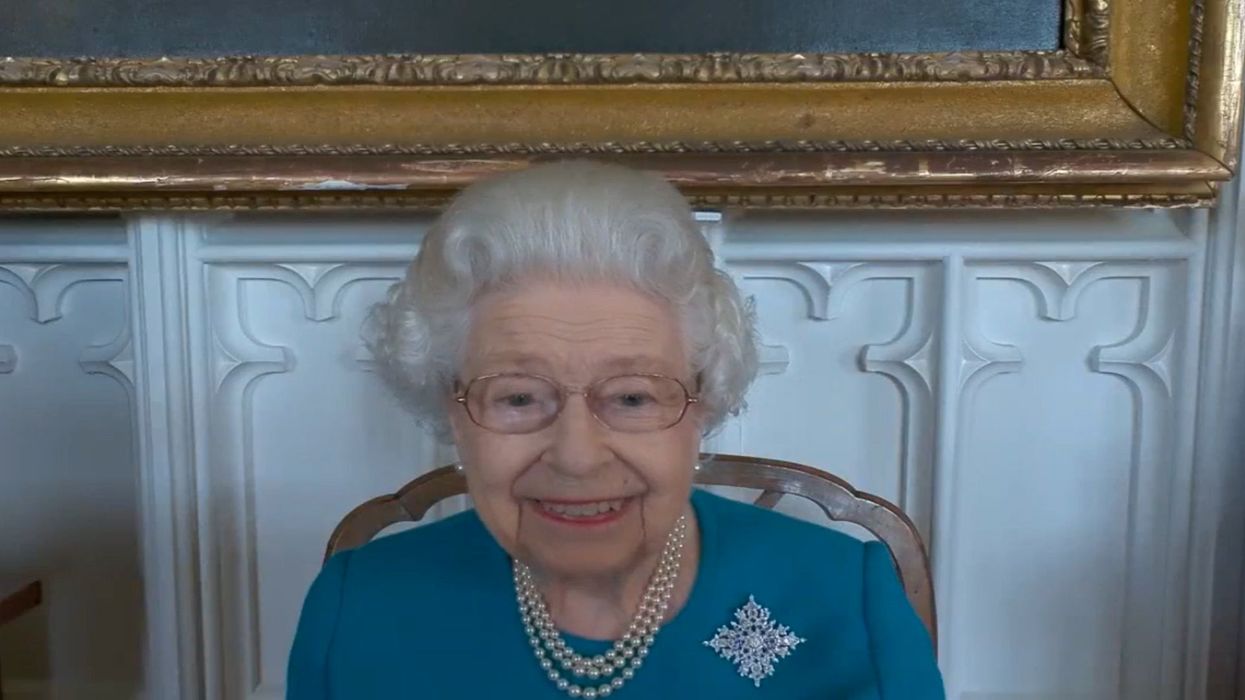 <p>The Queen presented the Canadian Armed Forces Legal Branch with a Royal Banner (Buckingham Palace/PA)</p>