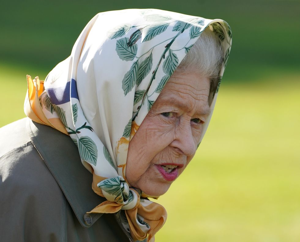 The Queen\u2019s headscarf fitted in with the event (Andrew Milligan/PA)