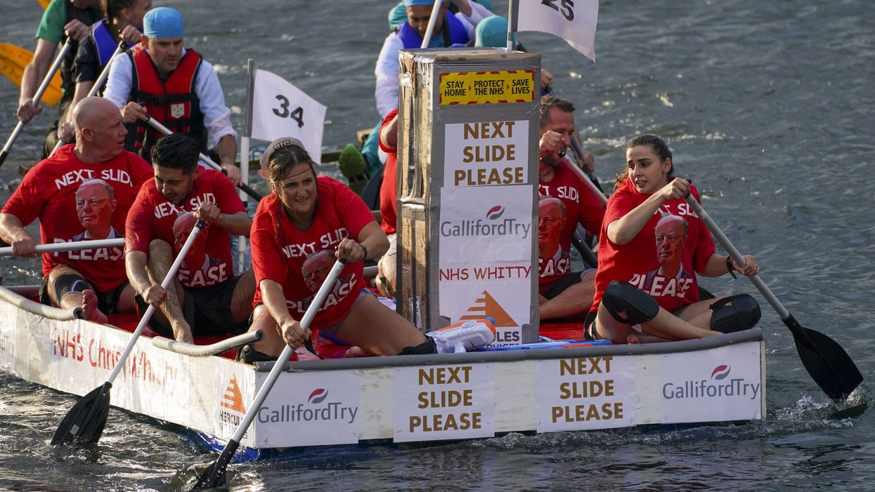 The raft race raises cash for charity (Steve Parsons/PA)