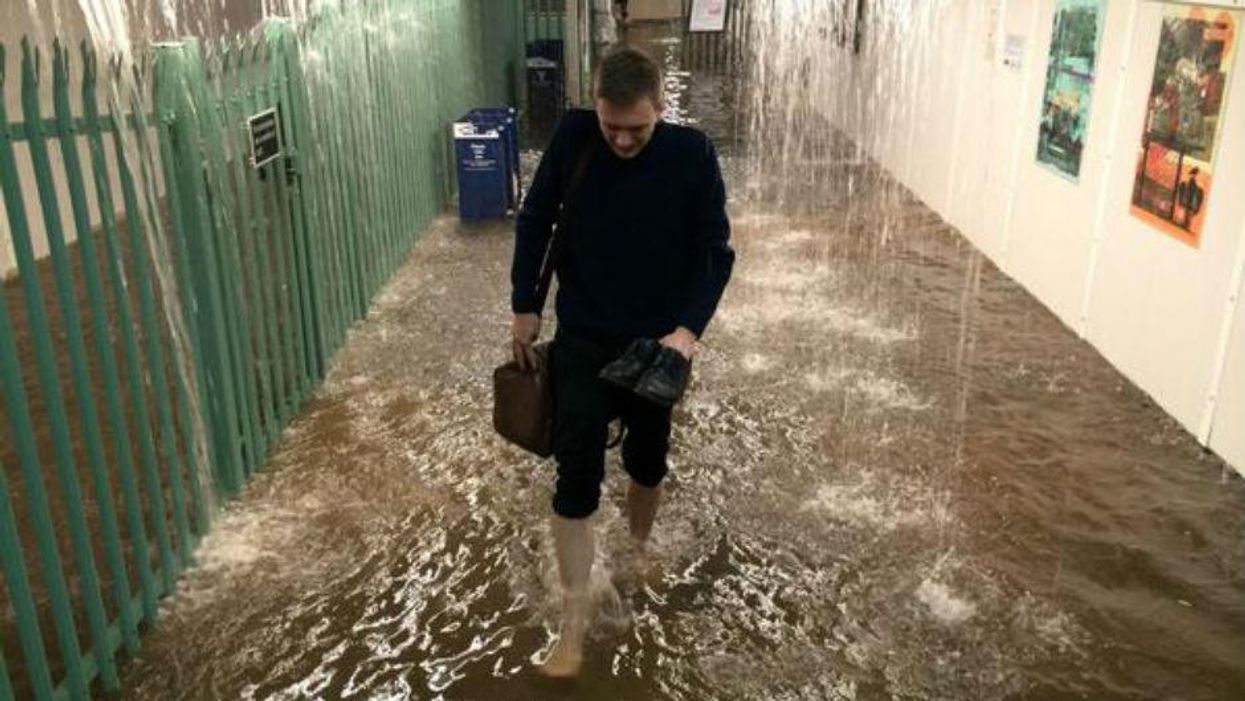 The rain was too much for Worthing train station to take