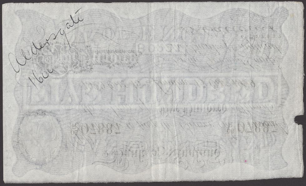 The rare \u00a3500 note is estimated to fetch up to \u00a324,000 at auction (Noonans/PA)