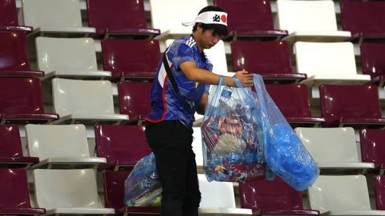 Japan fans continue much admired cleaning tradition after first Women's World Cup game