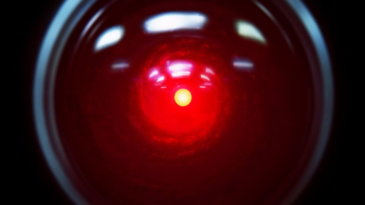 The red HAL eye from '2001: a space odyssey'