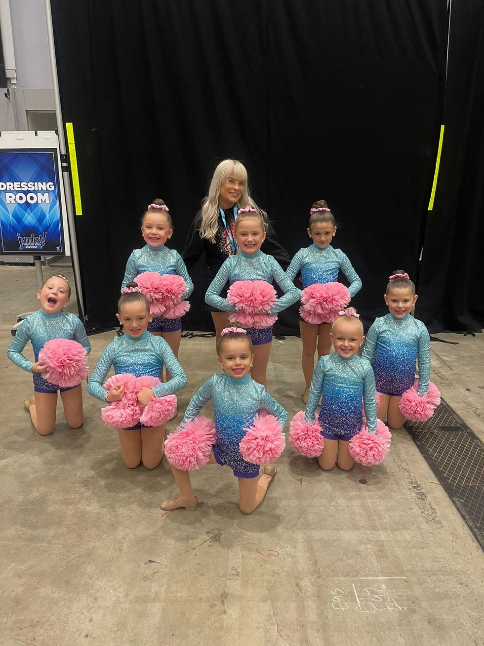 American dream as tiny cheerleaders fly the flag for Britain