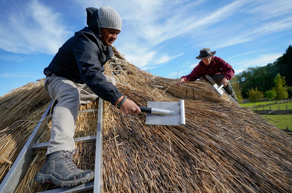 The roundhouse was built by veterans from Operation Nightingale, an initiative to assist the recovery of military personnel and veterans by getting them involved in archaeology (Andrew Matthews/PA)